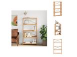 Vidaxl Scaffale A 5 Ripiani 80X30X146 Cm In Rovere Massiccio - Librerie E Scaffalature