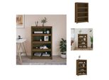 Vidaxl Libreria Marrone Miele 80X35X126 Cm In Legno Di Pino Massiccio - Librerie E Scaffali