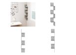 Vidaxl Scaffale Angolare A Muro Grigio Cemento 20X20X127,5 Cm Materiale A Base Di Legno - Scaffale A Muro - Scaffali A Muro - Mensole A Muro