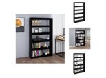 Vidaxl Libreria/Divisorio Nero 100X30X167,5Cm In Legno Di Pino Massiccio - Librerie & Librerie