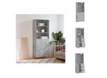 Vidaxl Credenza Grigio Cemento 69,5X34X180 Cm Materiale Legno - Credenze