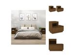 Vidaxl Comodini 2 Pz. Marrone Miele 60X34X51 Cm Pino Massiccio - Comodini