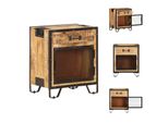 Vidaxl Comodino 43×30×51 Cm Legno Massiccio Di Mango Grezzo - Comodini