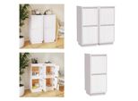 Vidaxl Credenze 2 Pz. Bianco 31,5X34X75 Cm Pino Massiccio - Credenza - Credenze - Armadio - Armadio Portaoggetti