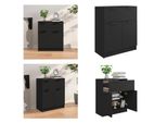 Vidaxl Credenza Nera 60X30X70 Cm Materiale A Base Di Legno - Credenza - Credenza - Armadio - Armadio Portaoggetti
