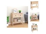 Vidaxl Tavolino 75X35X75 Cm In Legno Di Pino Massiccio - Tavolini