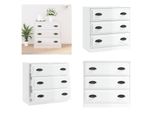 Vidaxl Credenza Bianca Lucida 70X35,5X67,5 Cm In Legno - Credenza - Credenze - Armadio - Armadio Portaoggetti