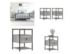Vidaxl Comodini 2 Pz. Grigio Sonoma 40X42X56 Cm Materiale A Base Di Legno - Comodino - Comodini - Armadio - Guardaroba