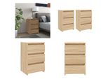 Vidaxl Comodini 2 Pezzi Rovere Sonoma 40X35X62,5 Cm Materiale A Base Di Legno - Comodino - Comodini - Cassettiera Da Letto - Cassettiere Da Letto