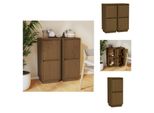 Vidaxl Credenze 2 Pz. Marrone Miele 31,5X34X75 Cm Pino Massiccio - Credenze