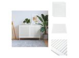 Vidaxl Armadio Ante A Persiana Design 2 Pz. Bianco 69X59,4 Cm In Legno Massiccio - Ante Armadio