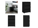 Vidaxl Comodino Nero 40X35X62,5 Cm In Legno - Comodino - Comodini - Cassettiera Da Letto - Cassettiere Da Letto