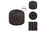 Vidaxl Corda Da Barca Nera 8 Mm 250 M In Polipropilene - Corde
