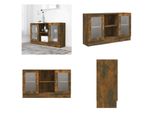 Vidaxl Vetrina In Rovere Fumé 120X30,5X70 Cm In Legno - Vetrina - Vetrinetta - Vetrina - Credenza
