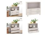 Vidaxl Credenza Hamar Bianco 85X35X80 Cm Pino Massiccio - Credenza - Credenze - Credenza In Legno - Credenza In Legno Massello