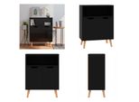 Vidaxl Credenza Nera Lucida 60X30X72 Cm In Legno - Credenza - Credenze - Armadi - Credenze