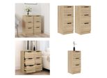 Vidaxl Credenze 2 Pezzi Rovere Sonoma 30X30X70 Cm Materiale Legno - Credenza - Credenze - Credenza - Credenza Credenza