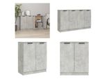 Vidaxl Credenze 2 Pezzi Grigio Cemento 60X30X70 Cm Materiale A Base Di Legno - Credenza - Credenza - Armadio - Armadio Portaoggetti