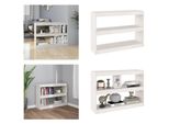 Vidaxl Libreria Divisoria Bianca 100X30X71,5 Cm In Pino Massiccio - Libreria - Librerie - Libreria - Librerie