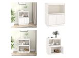Vidaxl Credenza Bianca 60X34X75 Cm In Pino Massiccio - Credenza - Credenze - Credenza In Legno - Mobile Laterale