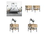 Vidaxl Comodini 2 Pezzi Rovere Sonoma 40X42X45 Cm Materiale A Base Di Legno - Comodino - Tavolini Da Letto - Armadio - Comodino