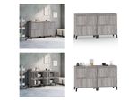 Vidaxl Credenze 2 Pz. Grigio Sonoma 60X35X70 Cm Materiale A Base Di Legno - Credenza - Credenze - Armadio - Armadio Portaoggetti