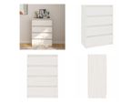 Vidaxl Armadio Laterale Bianco 60X36X84 Cm In Pino Massiccio - Credenza - Credenze - Armadio Laterale - Armadi Laterali
