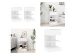 Vidaxl Comodini 2 Pz. Bianco 40X35X65 Cm Materiale A Base Di Legno - Comodino - Comodini - Cassettiera Da Letto - Cassettiere Da Letto