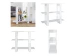Vidaxl Libreria/Divisorio Per Ambienti Bianco Lucido 100X30X87 Cm - Libreria - Scaffali Per Libri - Libreria - Scaffale Portaoggetti