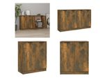 Vidaxl Credenze 2 Pz. Rovere Affumicato 60X30X70 Cm - Credenza - Credenza - Armadio - Armadio Portaoggetti