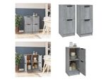 Vidaxl Credenze 2 Stk. Grau Sonoma 30X30X70 Cm Holzwerkstoff - Credenza - Credenze - Schrank - Lagerschrank