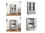 Vidaxl Credenza Grigio Cemento 70X31X115 Cm Materiale A Base Di Legno - Credenza - Credenze - Credenza - Armadio