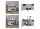Vidaxl Credenze 2 Pz. Grigio Cemento 60X35X70 Cm Materiale A Base Di Legno - Credenza - Credenze - Armadio - Armadio Portaoggetti