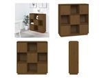 Vidaxl Credenza Honigbraun 110,5X35X117 Cm Massivholz Kiefer - Credenza - Credenze - Credenza - Schrank