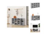 Vidaxl Panca Per Scarpe In Cemento Grigio 103X30X54,5 Cm Materiale A Base Di Legno - Scarpiere E Armadietti