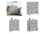 Vidaxl Credenza Grigio Cemento 69,5X34X90 Cm Materiale A Base Di Legno - Credenza - Credenza - Armadio - Credenza