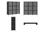 Vidaxl Scaffale A Cubo Con 9 Scatole Nero 103X30X107,5 Cm In Tessuto - Scaffale - Scaffale - Scaffale Portaoggetti - Scaffali Portaoggetti