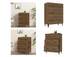 Vidaxl Credenza Look Rovere Marrone 69,5X34X90 Cm In Legno - Credenza - Credenza - Armadio - Armadio Portaoggetti