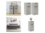 Vidaxl Credenze 2 Pz. Grigio Cemento 30X30X70 Cm Materiale A Base Di Legno - Credenza - Credenze - Madia - Credenza