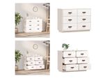 Vidaxl Credenza Bianca 100X40X75 Cm In Pino Massiccio - Credenza - Credenza - Armadio - Armadio Portaoggetti