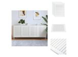 Vidaxl Armadio Ante A Persiana Design 4 Pz. Bianco 69X49,4 Cm In Legno Massiccio - Ante Armadio