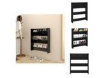 Vidaxl Scarpiera A Muro Nera 80X18X90 Cm In Legno - Scarpiere E Armadietti