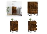 Vidaxl Credenza In Rovere Affumicato 40X35X70 Cm In Legno - Credenza - Credenza - Armadio - Credenza