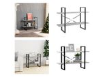 Vidaxl Libreria 2 Scomparti Grigio Cemento 100X30X70 Cm Materiale Legno - Libreria - Librerie - Libreria - Librerie