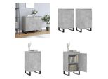 Vidaxl Credenze 2 Pz. Grigio Cemento 40X35X70 Cm Materiale A Base Di Legno - Credenza - Credenze - Armadio - Armadio Portaoggetti