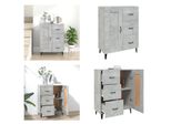 Vidaxl Credenza Grigio Cemento 69,5X34X90 Cm In Legno - Credenza - Credenza - Armadio - Armadio Portaoggetti
