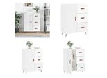 Vidaxl Credenza Bianca Lucida 69,5X34X90 Cm In Legno - Credenza - Credenza - Armadio - Mobile Laterale
