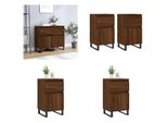 Vidaxl Credenze 2 Pz. Aspetto Rovere Marrone 40X35X70 Cm Materiale A Base Di Legno - Credenza - Credenze - Cassettiera - Credenza