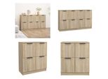 Vidaxl Credenze 2 Pezzi Rovere Sonoma 60X30X70 Cm Materiale A Base Di Legno - Credenza - Credenze - Armadio - Armadio Portaoggetti