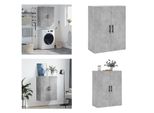 Vidaxl Armadio A Muro Grigio Cemento 69,5X34X90 Cm - Armadio A Muro - Armadio A Muro - Armadio - Armadio Portaoggetti